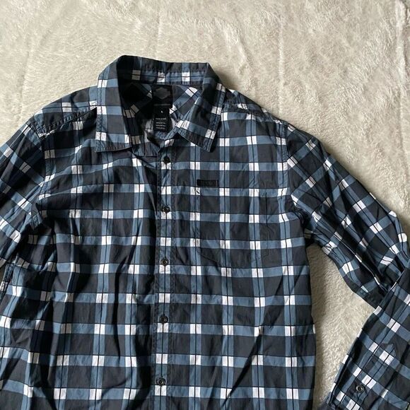 Harley Davidson Shirt Mens Large Gray Plaid Logo Button Up Biker Motorcycle - Picture 4 of 8